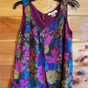 Source Unknown Floral Sleeveless Camisole - Plum Multi